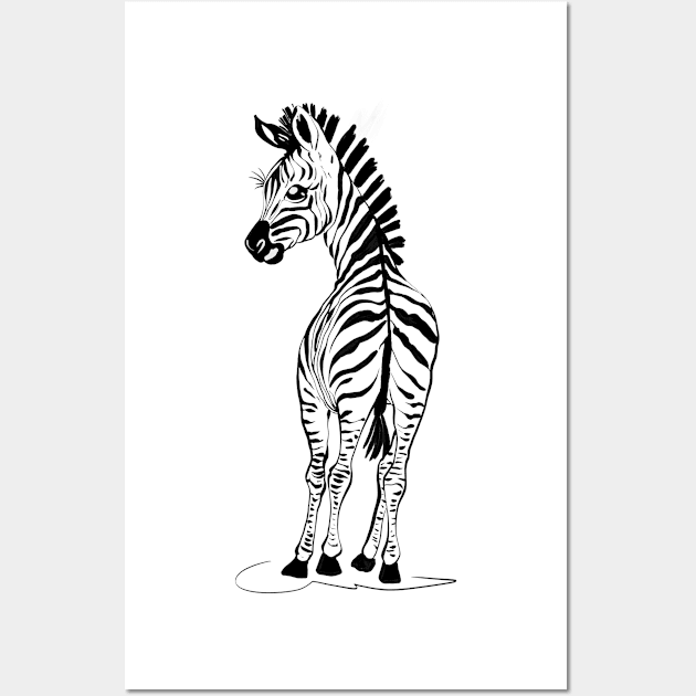 Baby Zebra Wall Art by Simoes Artistry